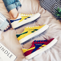 Spring new mens shoes Han version trendy lovers shoes port Wind sails shoes men Low to help students shoes 100 hitch a little white