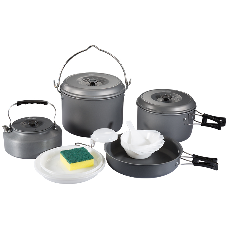 KERMAN outdoor picnic set pot pot cookware 7-8 people use camping supplies mountaineering travel utensils