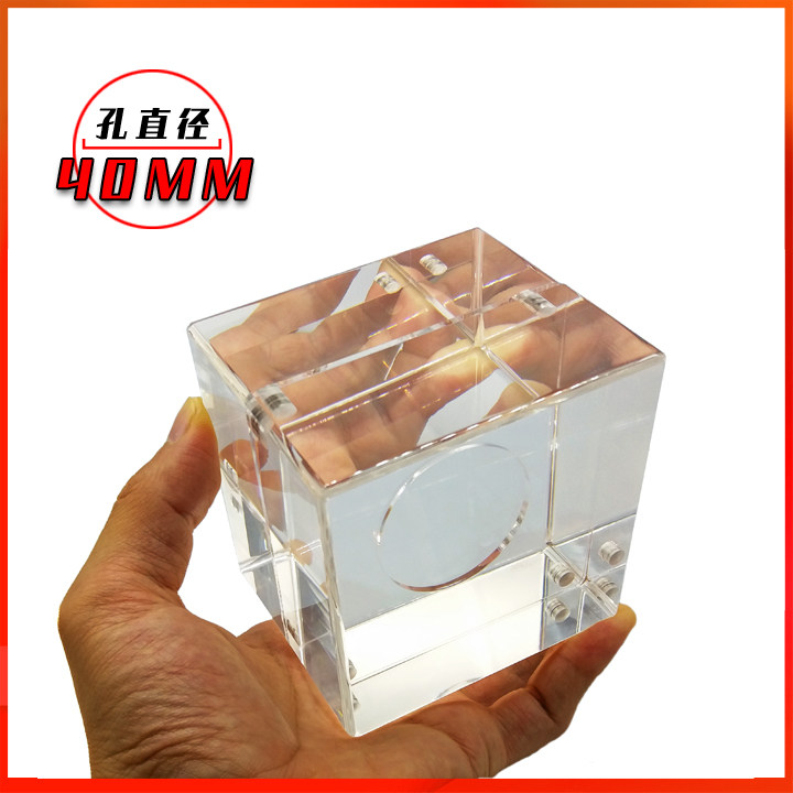 Silver dollar collection box display frame inner hole diameter 40mm thickness 0 2cm coin acrylic protective box
