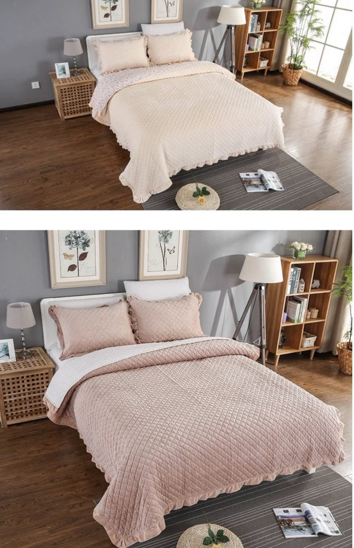 Winter Fale pha lê nhung dày ấm áp quilted hai mặt đa chức năng quilting chăn đơn mảnh chăn bông bao gồm ba mảnh drap giường cotton