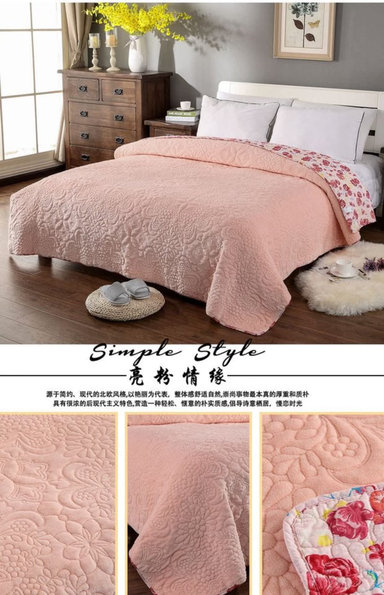 Winter Fale pha lê nhung dày ấm áp quilted hai mặt đa chức năng quilting chăn đơn mảnh chăn bông bao gồm ba mảnh drap giường cotton