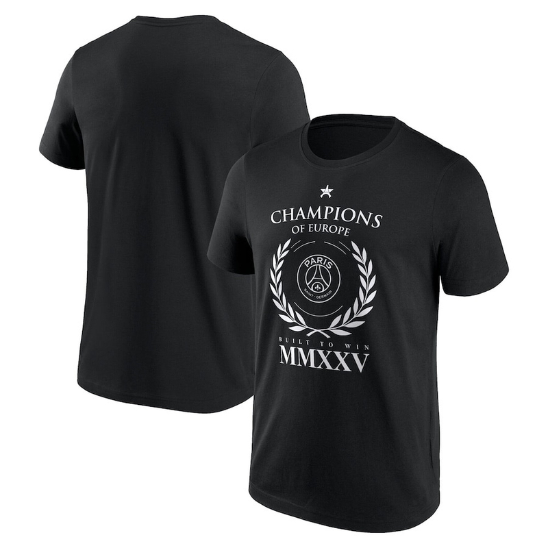 2025 Paris Saint-Germain Champions League Winning Team Short-Sleeve T-Shirt, Champion Short-Sleeve T-Shirt, Crew Neck, Pure Cotton 2025 Paris Saint-Germain Champions League Winning Team Short-Sleeve T-Shirt, Champion Short-Sleeve T-Shirt, Crew Neck, Pure Cotton