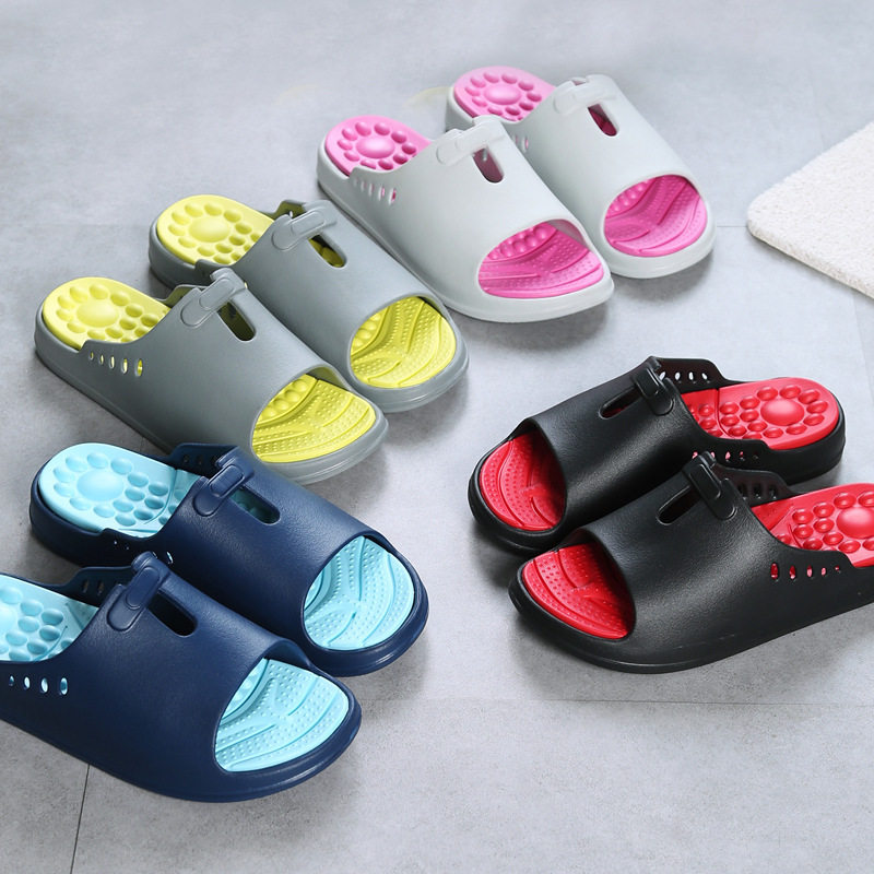 Summer home men and women couple models non-slip four seasons bathroom home bath shower massage outside wear thick bottom sandals and slippers