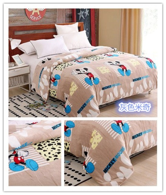 Nhung chăn che mùa thu và mùa đông nhà đơn mảnh flannel dày chăn ấm sinh viên ký túc xá nhung nhung 	giá chăn phao	