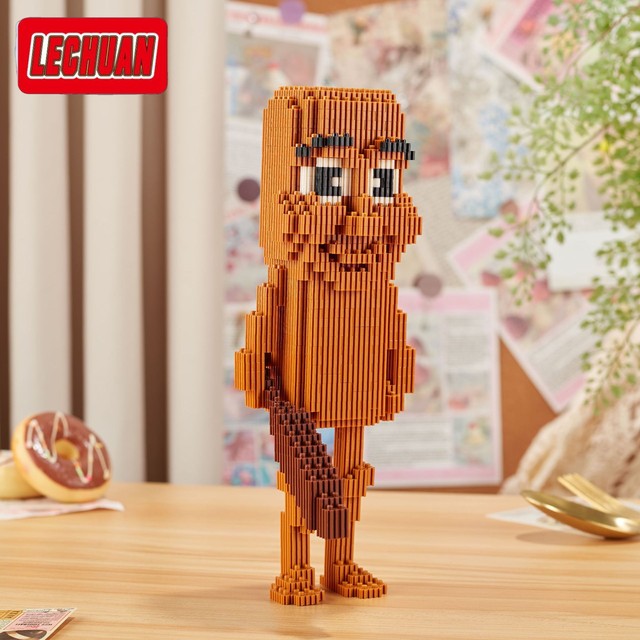 Foreign AI Classic of Mountains and Seas building blocks tungtungsahur wooden stick man Tongtong Tongge assembled abstract toy shark