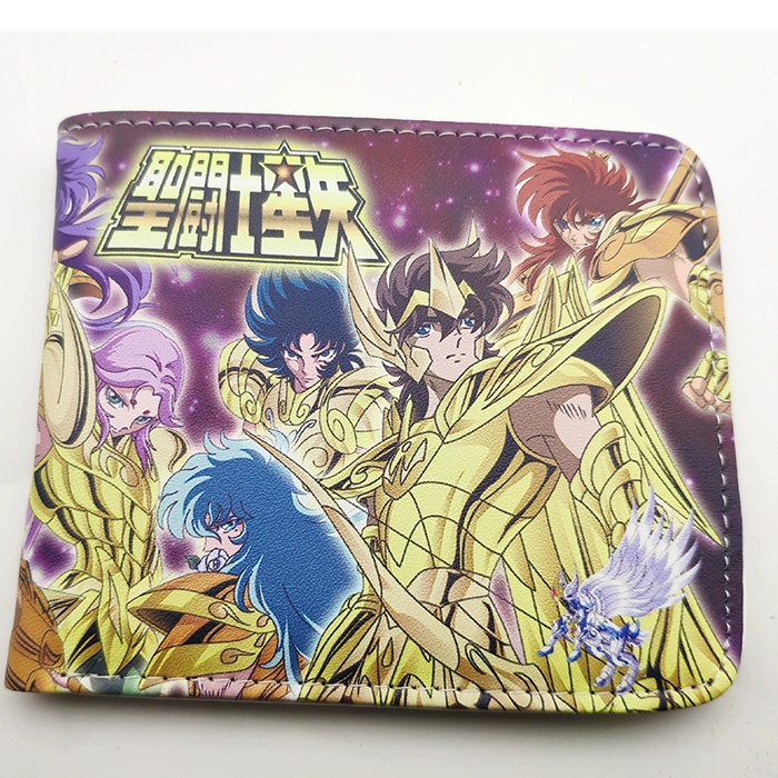 Anime ngoại vi Golden Zodiac Knight Saint Seiya Sinh viên Thường Ví ngắn Ví Pu - Carton / Hoạt hình liên quan