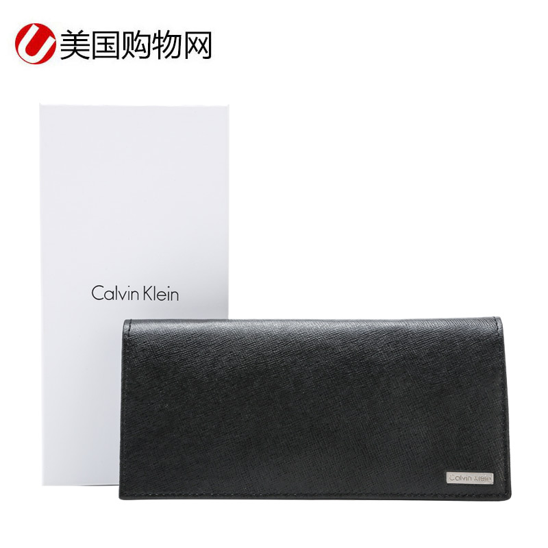 Calvin Klein/卡尔文克雷恩CK男士商务长款钱包礼盒两折钱夹