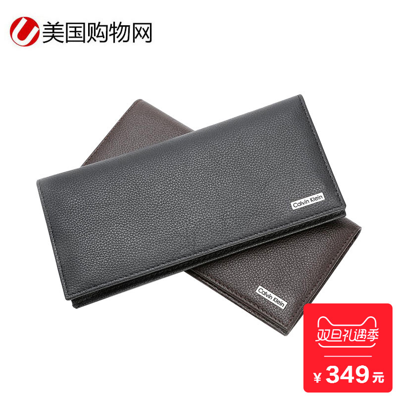 Calvin Klein/卡尔文克雷恩美款CK男士长款钱包商务钱夹皮夹礼盒