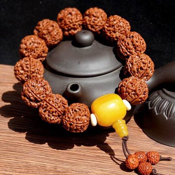 큰 Rudraksha 팔찌 남자의 새로운 씨앗 원래 씨앗 큰 Rudraksha 구슬 팔찌 7 일곱 일곱 여덟 여덟 꽃잎 묵주 구슬