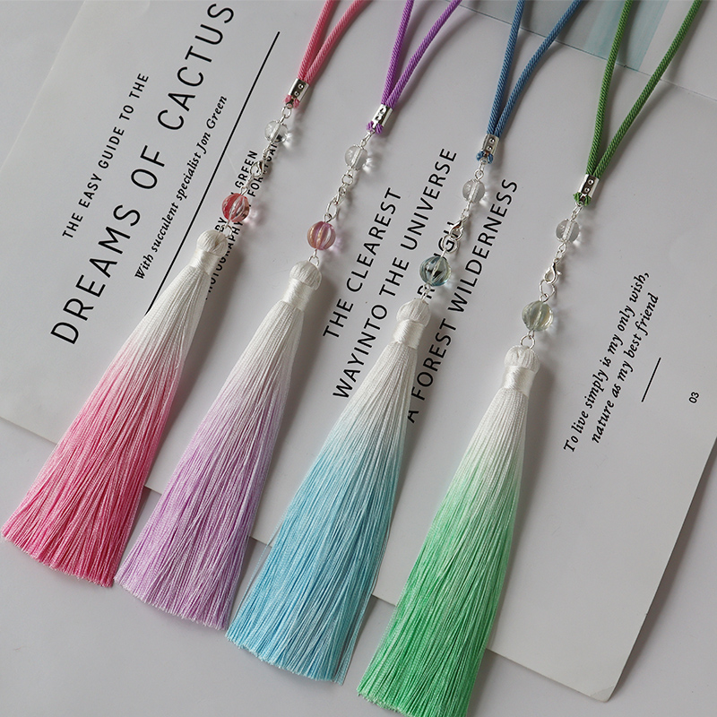 Gradual Layer Straight Hung Hanfu Belt accessories Accessories Ears Diyby Hand Bow Ball Flow Susling Accessories Material Bag sachet pendant