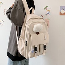 School Bag Original Niche Retro Womens Wins Wind Sen Ensemble Campus Early School Students Super Fire Canvas Brief Korean Department