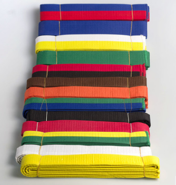 Taekwondo belt red and black belt embroidered children's white belt yellow green belt judo suit belt brown purple