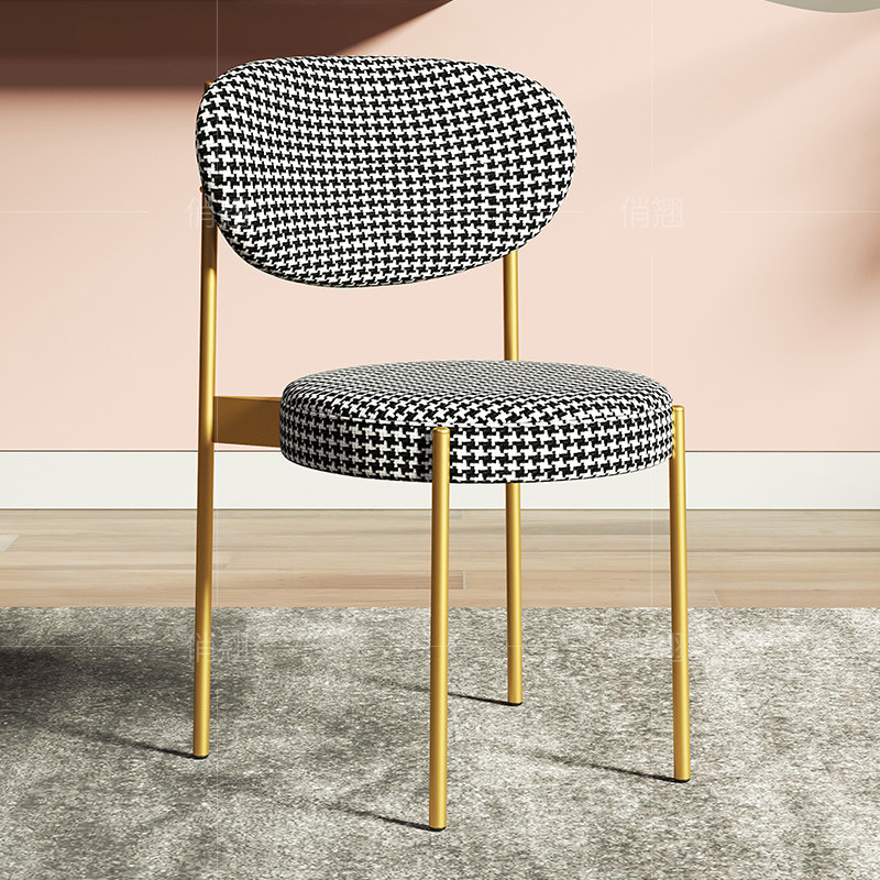 Makeup Stool Light Lavish Leaning Back Chair Home Bedroom Teenage Girl Ins Nets Red Nordic Weaver Dresser Modern Brief