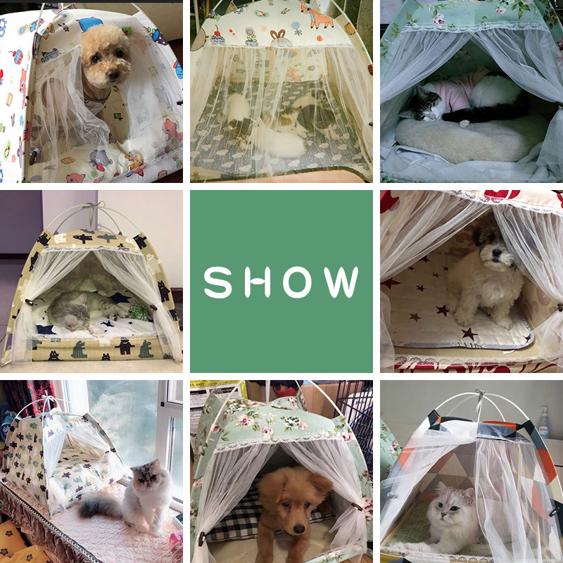 Four Seasons Catwalk Folding Dog Nest Summer Cold Harbour Pets Tent Outdoor Can Be Torn Down Mongolia Bag Cat Kennel House