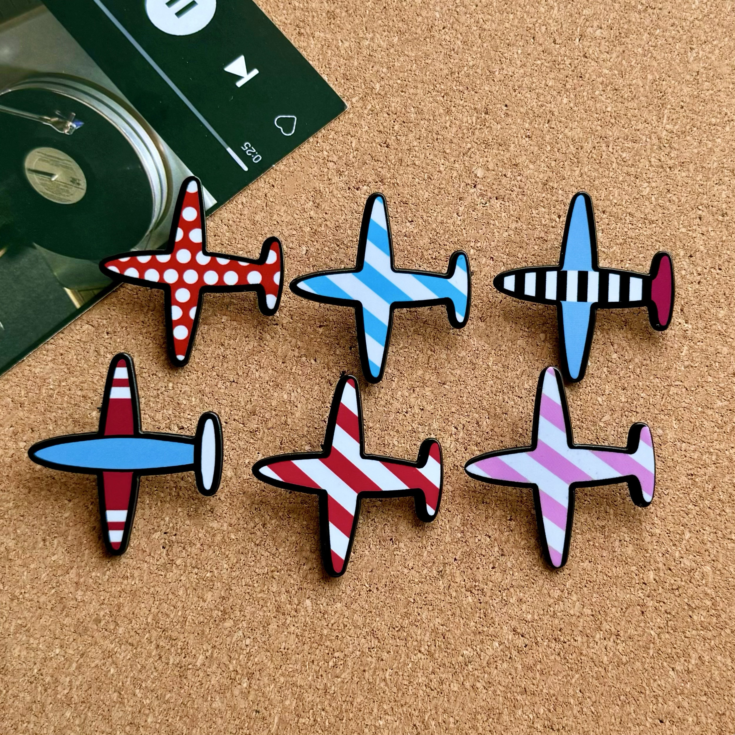 彩色飞机图钉地图旅行标记打卡软木钉毛毡板留言绘画钉照片墙按钉，旅行打卡神器？-大头针-淘宝好物网