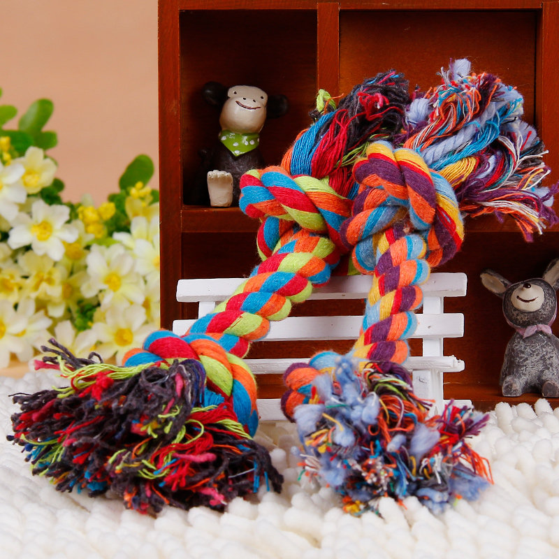 Dog chewing rope Molar resistant rope Pet cotton rope toy supplies Puppy teething rope Safe, reliable and environmentally friendly