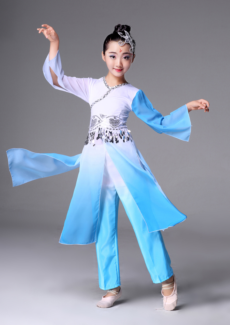 Quần áo trẻ em cổ điển khiêu vũ fan hâm mộ nhảy dù trang phục khiêu vũ cô gái hiện đại khiêu vũ quần áo thanh lịch áo dài tết cho bé trai
