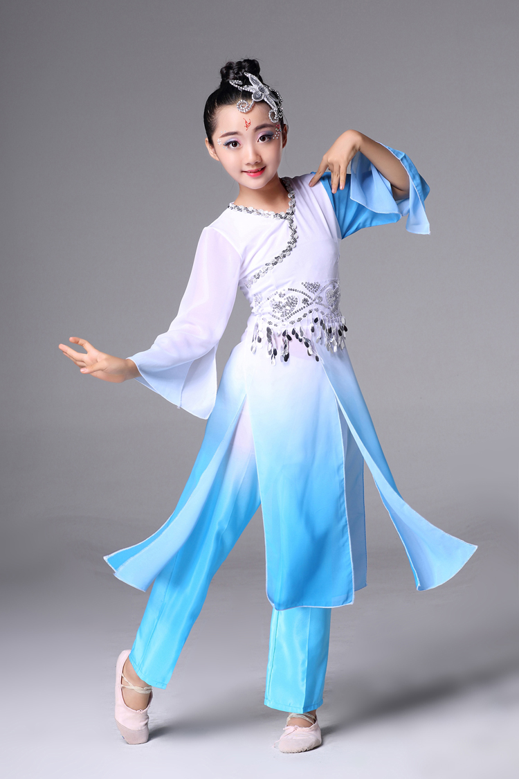 Quần áo trẻ em cổ điển khiêu vũ fan hâm mộ nhảy dù trang phục khiêu vũ cô gái hiện đại khiêu vũ quần áo thanh lịch áo dài tết cho bé trai