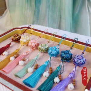 Handmade by Jia Ye | Original Design {Flower Goddess} Braided Rope Sachet DIY Material Kit, Chinese Style Handmade Car H