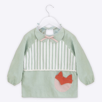 Baby eating coat baby bib rice bag kindergarten children long sleeve anti-dressing waterproof anti-dirt apron