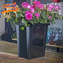 Full edge French floral flower bucket flower bouquet bucket display stand flower arrangement wake flower bucket flower Flower bucket flower shop special plastic flower barrel