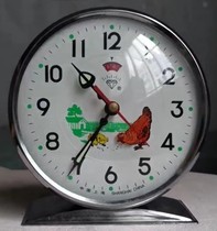 Sitting iron case large round chicken rice diamond brand full copper movement mechanical alarm clock