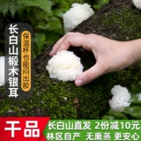 Тремелла из горной липы Чанбайшань, снежный гриб, белый гриб, клейкое ухо, клейкое ухо, настоящая сушеная тремелла, сушеная тремелла, без серы, фейтунцзян