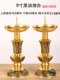 纯铜精雕旺财蜡烛台荣华富贵烛台家用客厅婚庆用品招财复古铜烛台