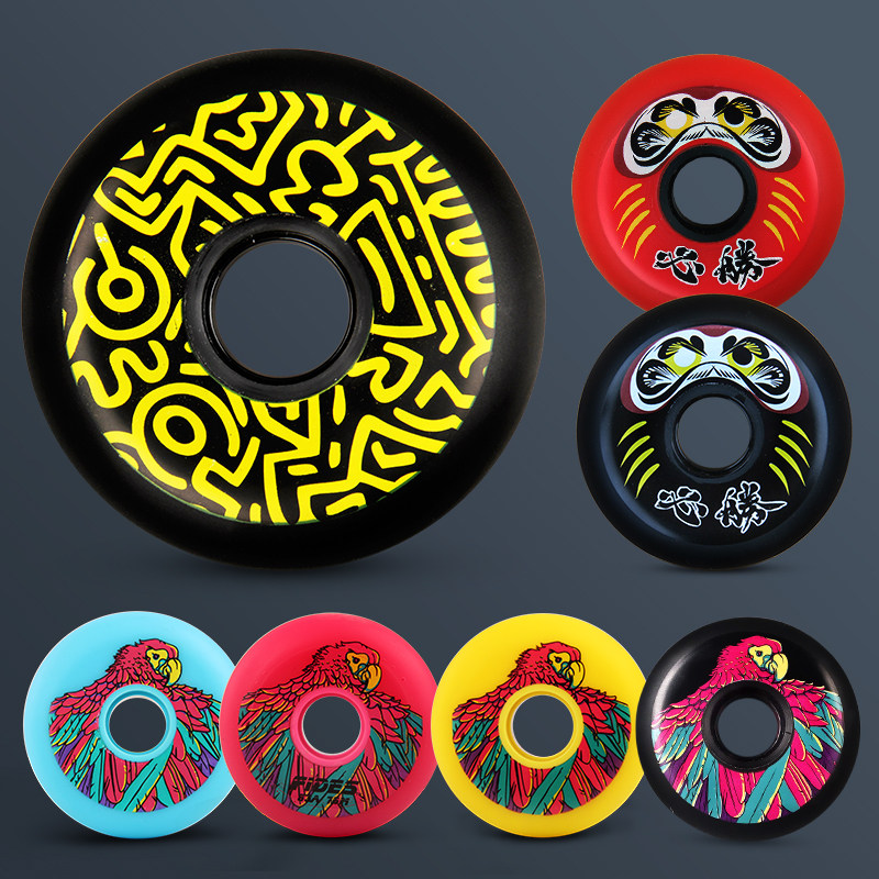 Frozen fish ski black dog wheel wheel skateboard skate brake flat brush street wheel wear resistant