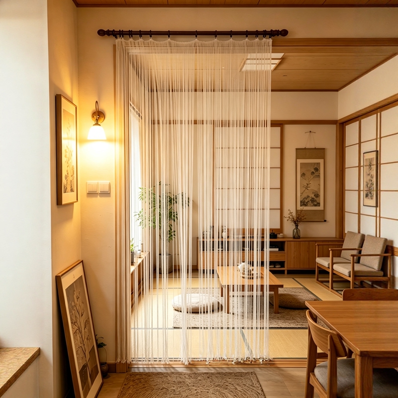 Japanese-Style Minimalist String Curtain Door Curtain Living Room Decoration Tapestry Handmade Curtain Homestay Tassel Wall Hanging Scene Arrangement ins Japanese-Style Minimalist String Curtain Door Curtain Living Room Decoration Tapestry Handmade Curtain Homestay Tassel Wall Hanging Scene Arrangement ins