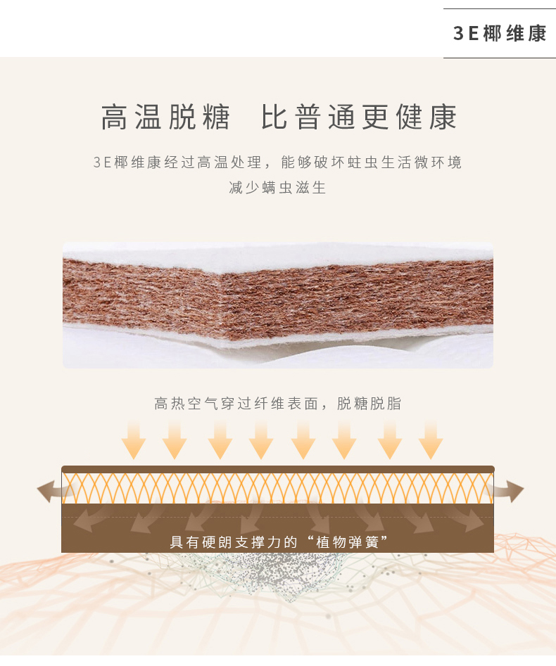 Toho nệm 3E dừa Giấc mơ chiều Simmons nệm chăm sóc cột sống cứng nhắc hơn dừa Giấc mơ chiều mỏng mat tatami mat xơ dừa - Nệm chăn ga gối đệm