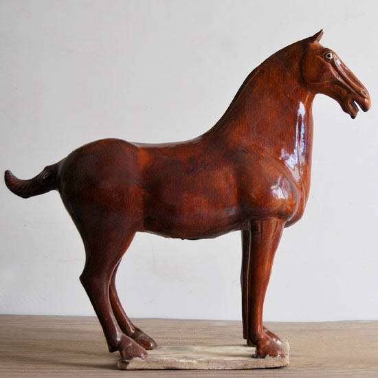 Tang 3color horse swing piece ceramic Malaysia set home basalt jewelry gift Antique to old horse Chinese collection