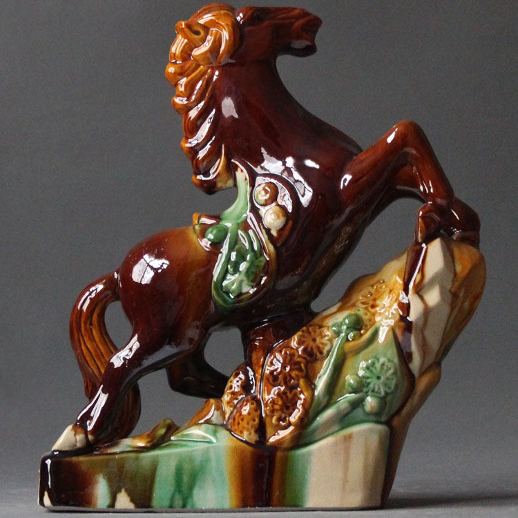 Tang Shihui Horse Household decorations decorations ceramic horse household crafts step up immediately rich