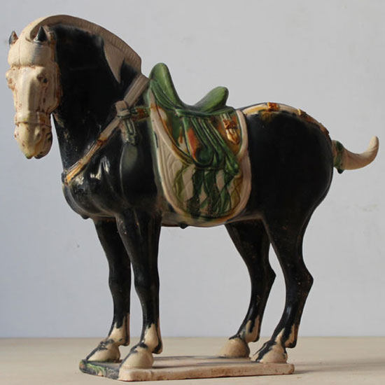 Tang Sancai Imitation Ancient Classic China Horse Ceramics Business Collection Crafts Gift Home Furnishing Luoyang 