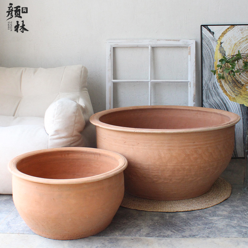 Water tank pot pot pot pot pot pot basin red ceramic basin fish basin sleeping lipid shallow basin