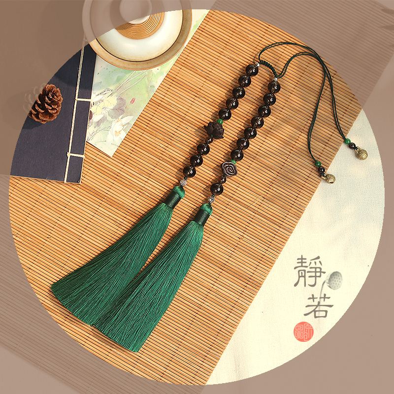 Original natural tea crystal handmade flow Su high-end car Car Pendant Ornament for Birthday Innovative Gift