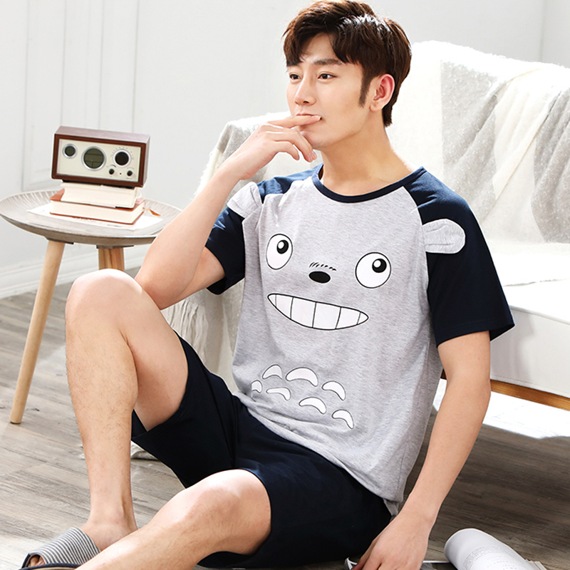 Nam Cực thường mỏng mùa hè bông quần short pajama tập hợp lớn mens kích thước bông nhà mùa hè quần áo.