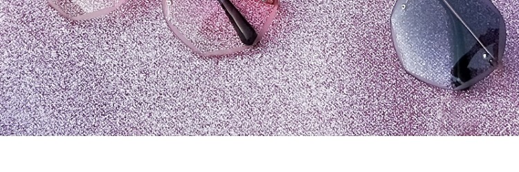 Kính râm nữ phiên bản Hàn Quốc không viền cắt đa giác gradient trong suốt đại dương mảnh kính đỏ 2018 kính râm mới tròng kính đổi màu