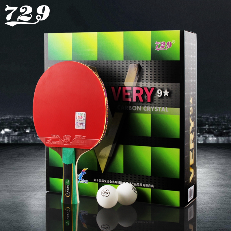 Friendship 729 table tennis racket single-shot 9 Stars Carbon Professional Class Nine Stars Ping-pong racket student beginner straight to shoot straight