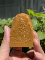 Tianhuang thin art carving in northern Laos free in the landscape seal and seal carving four treasures of the study Shoushan Tianhuang