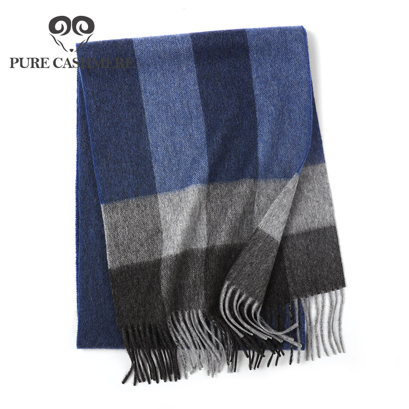 Pure cashmere 100% small cashmere scarves thicken men's women's autumn winter upscale grid 100 hitch