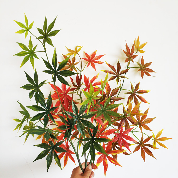 Simulation Maple Leaf Rubber Leaf Mini Chicken Paw Maple Maple Maple Maple Leaf Landscape Tree Making Simulation Leaves