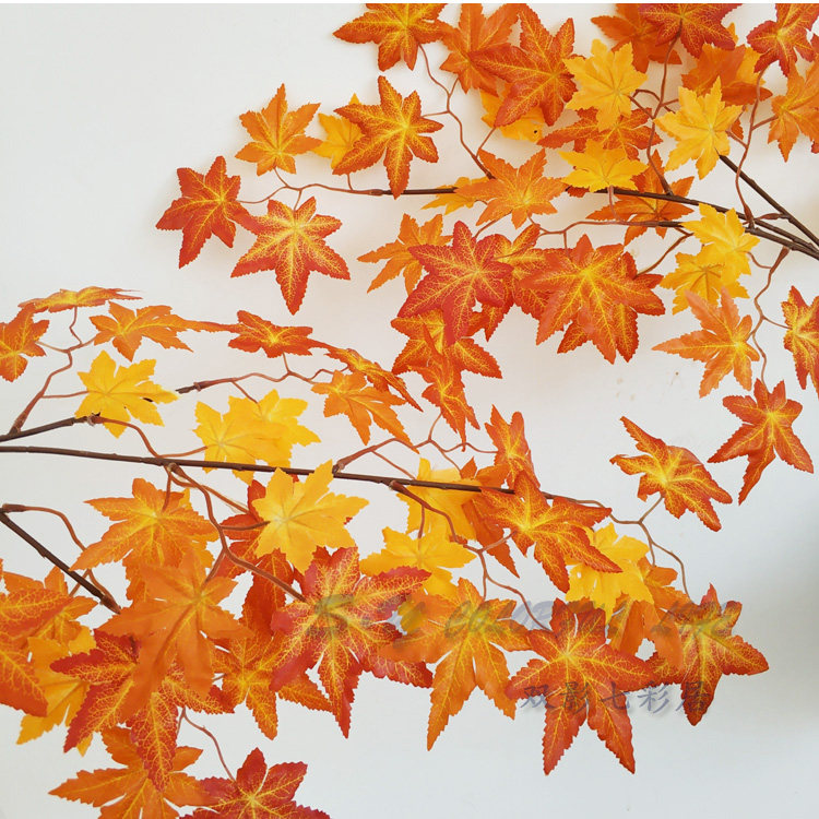 Simulation Mini Maple Leaf Single Leaf Simulation Maple Leaf Fragrant Hills Red Maple Maple Autumn Maple Leaf Riostomy Foliage