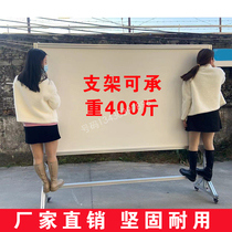 Mobile blackboard teaching and training tutorial class bracket type office whiteboard troop factory stainless steel blackboard can be customized