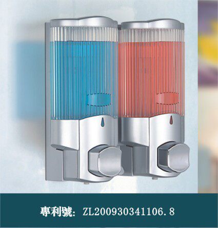 Hotel hotel bathroom powder room double-headed soap dispenser wall-mounted soap box manual soap bottle Lech LK-7105