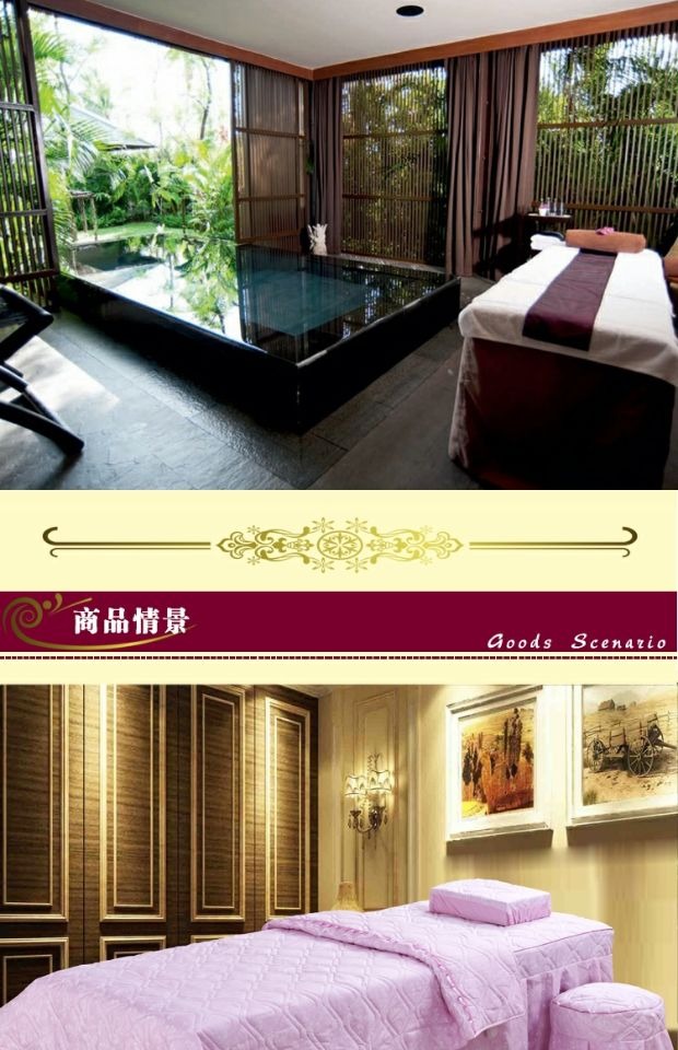 Đặc biệt cung cấp làm đẹp trải giường bốn mảnh vật lý trị liệu massage giường bìa Thẩm mỹ viện đặc biệt bao gồm bốn mảnh tùy chỉnh ga spa