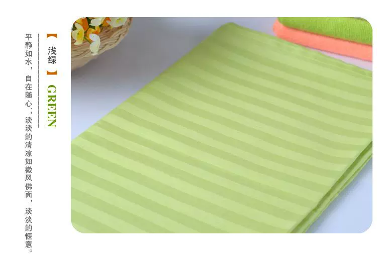 Khách sạn khách sạn giường cotton dải satin màu rắn tấm trải giường dày mã hóa mùa xuân và mùa hè bông đồng bằng giường hộ gia đình ga giường