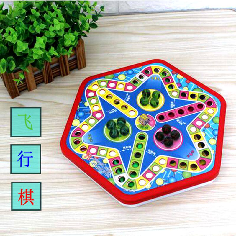 Китайские шашки 80后怀旧玻璃珠子跳跳棋七合一多功能棋儿童亲子益智桌游互动玩具 Other