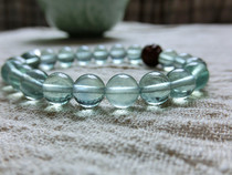 (Zhu Yan change-long-phase thought) shallow green natural Yingshi small silver lock handstring 8mm