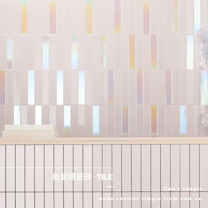 Fish love sugar symphony white brick 150 Nordic kitchen bathroom wall tile Bathroom background wall tile